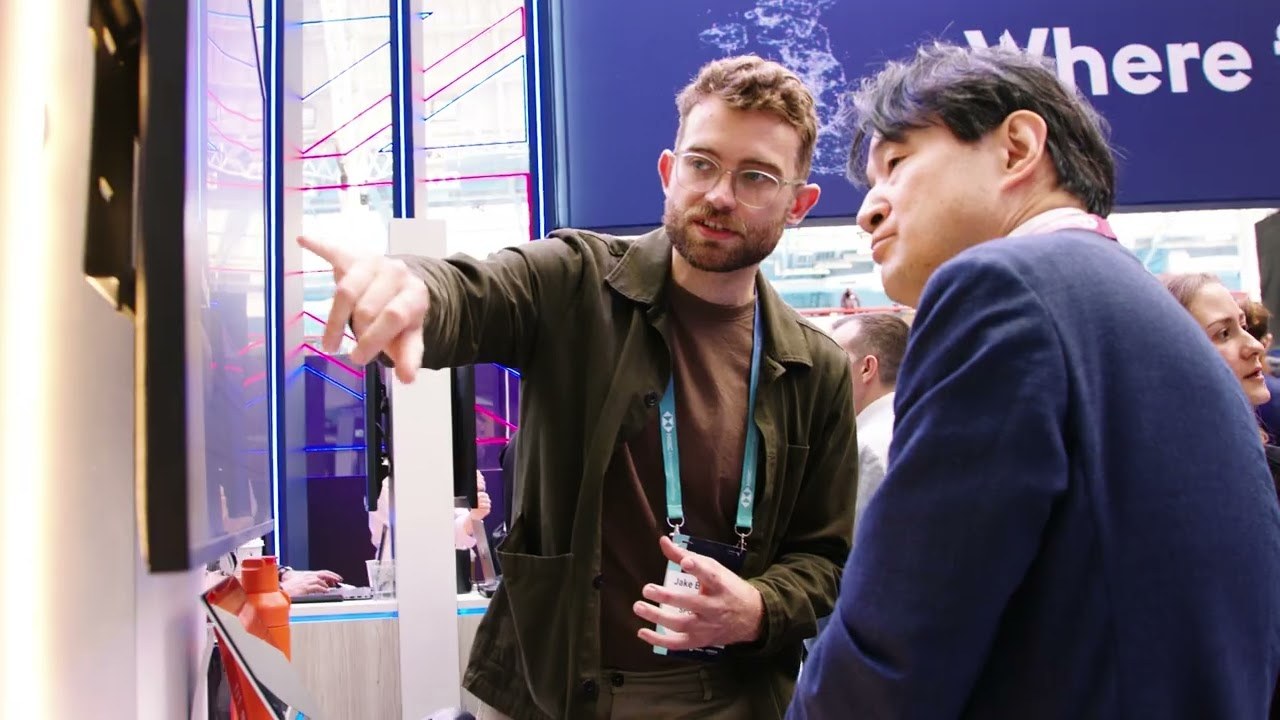 Crowds and speakers at London Tech Week